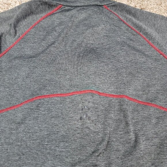 REI Full Zip Jacket Men's Size XL Thumbholes Stretch Sweater Gray/Red Activewear - Picture 7 of 8